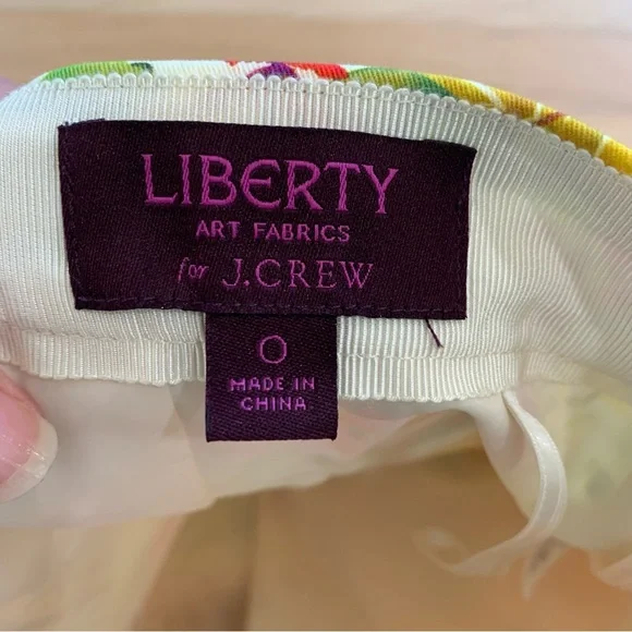 J. Crew Liberty Art Fabrics Multicolor Floral Print Mini Skirt Colorful Spring 0 - Picture 4 of 8